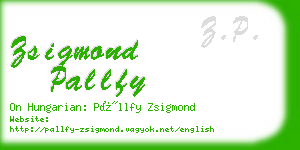 zsigmond pallfy business card